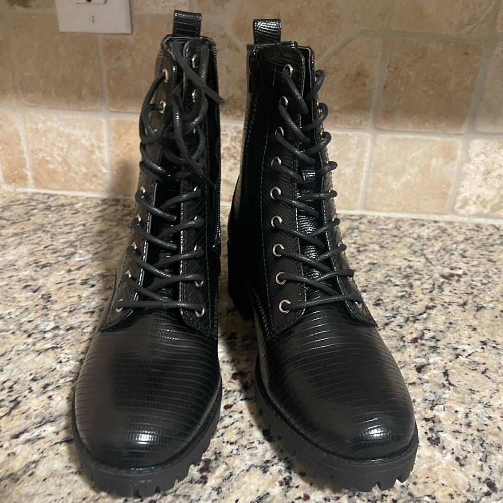 True Craft Black lizard raylee hiker boots size 8.5 - Picture 4 of 6